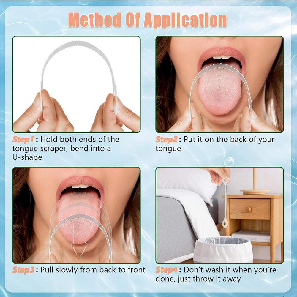 Ergonomic handle design of tongue scraper