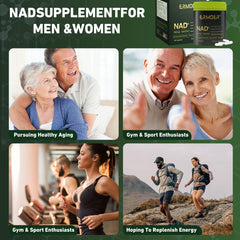 Illustration of anti-aging, energy and focus benefits