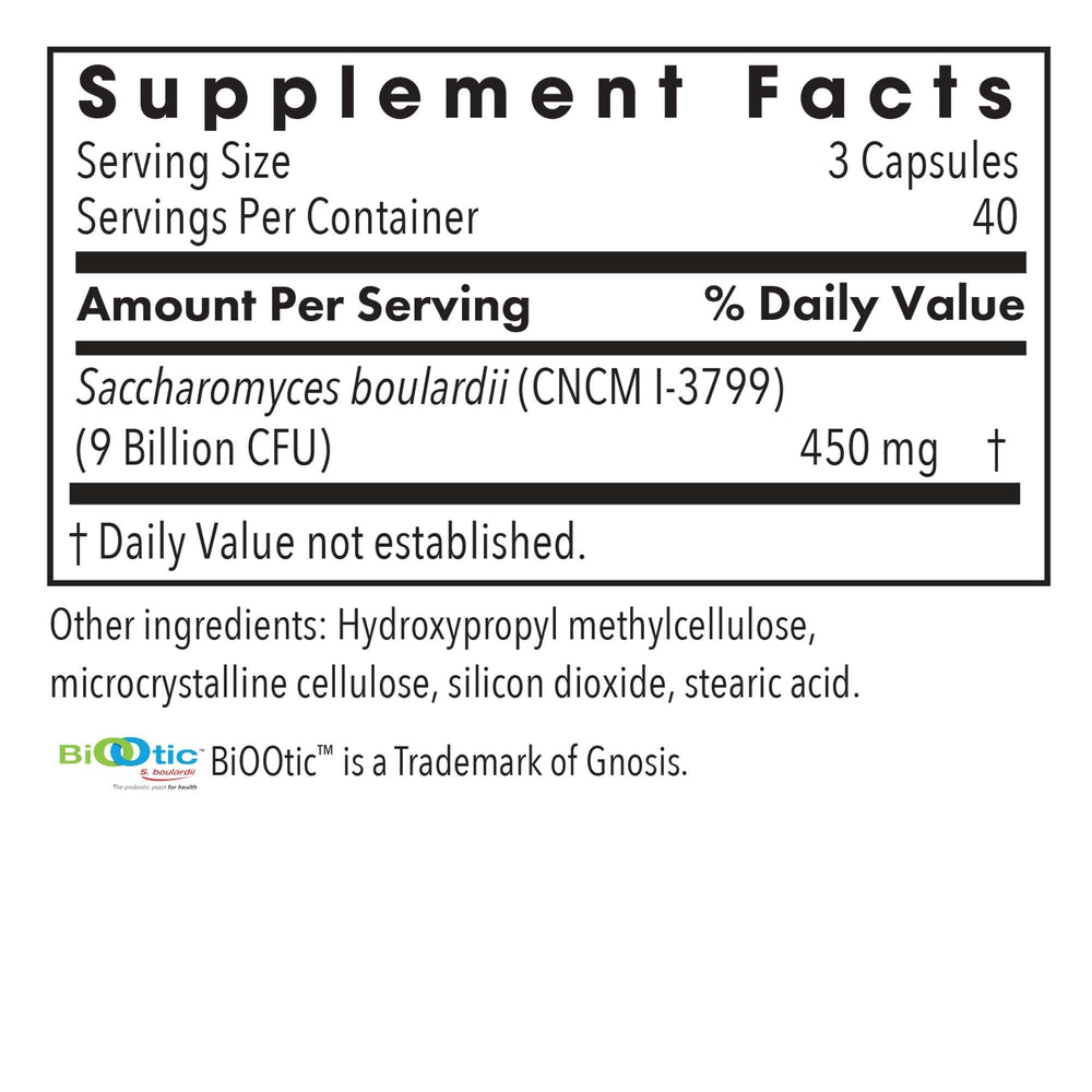 Back view of the bottle with supplement facts