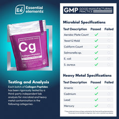 Scoop of collagen powder being poured into a glass