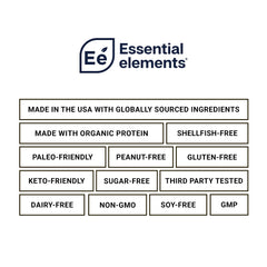 Packaging of Essential Elements Pea Protein Powder Very Vanilla 18oz