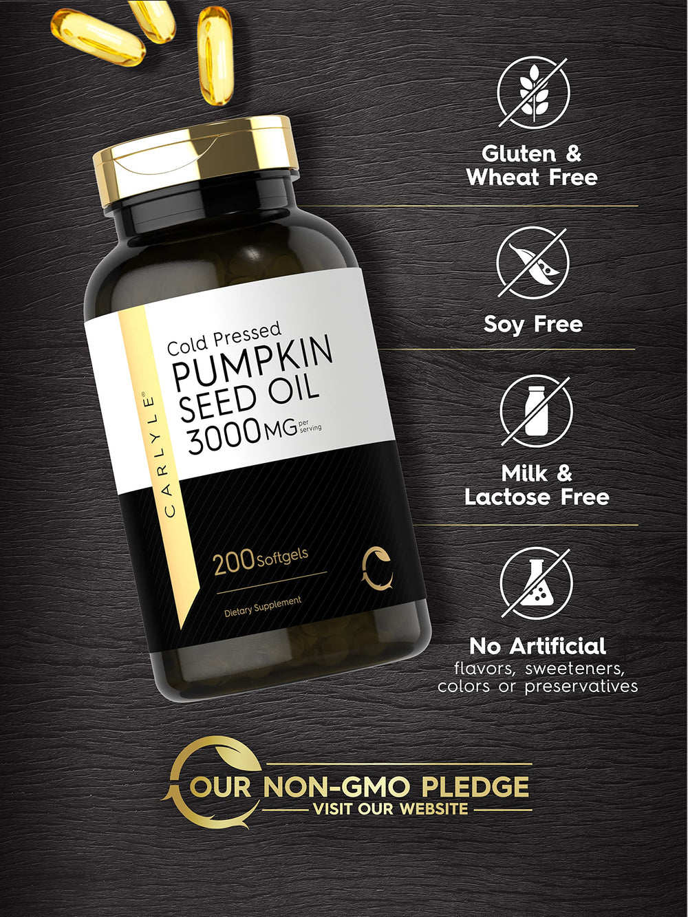 Essential fatty acids profile for Carlyle pumpkin seed oil