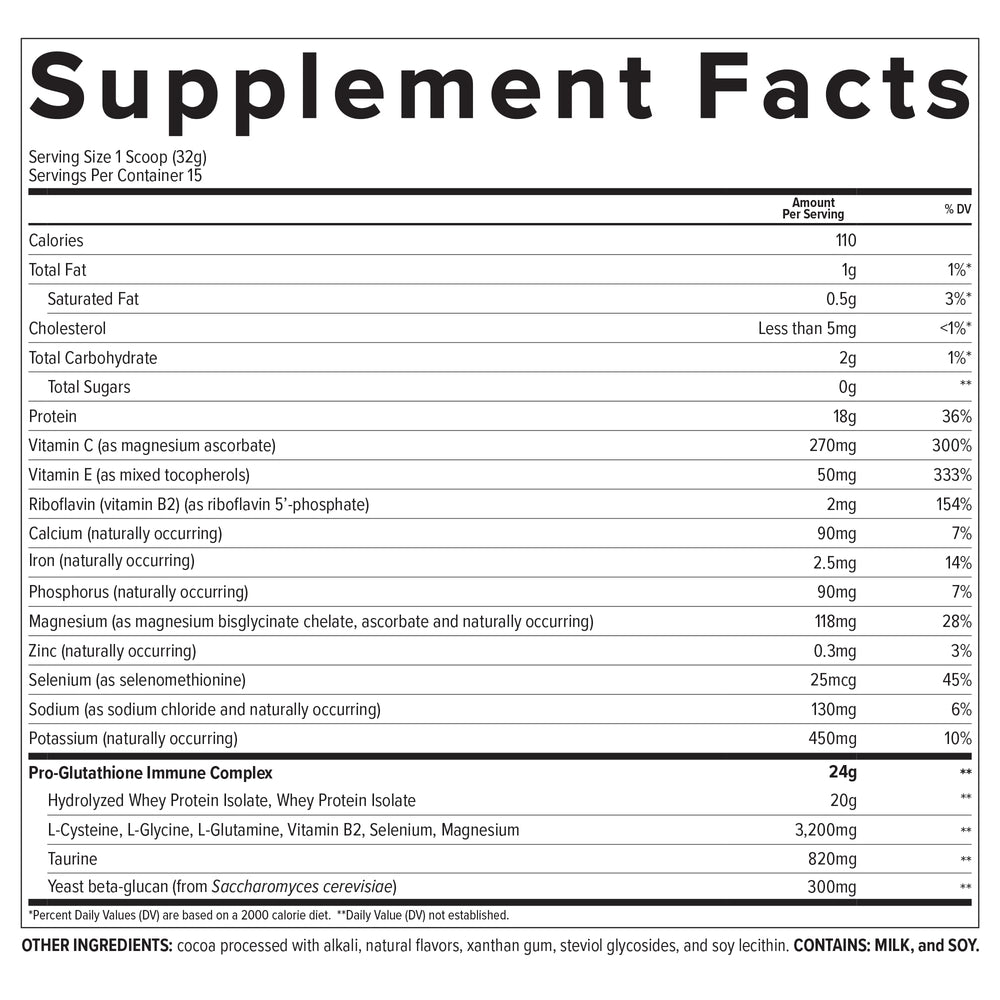 Essential Nutrition Immuno Whey GMP-certified seal signals quality