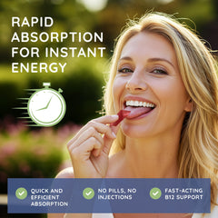 Close-up of Essential Source B12 sublingual strips box