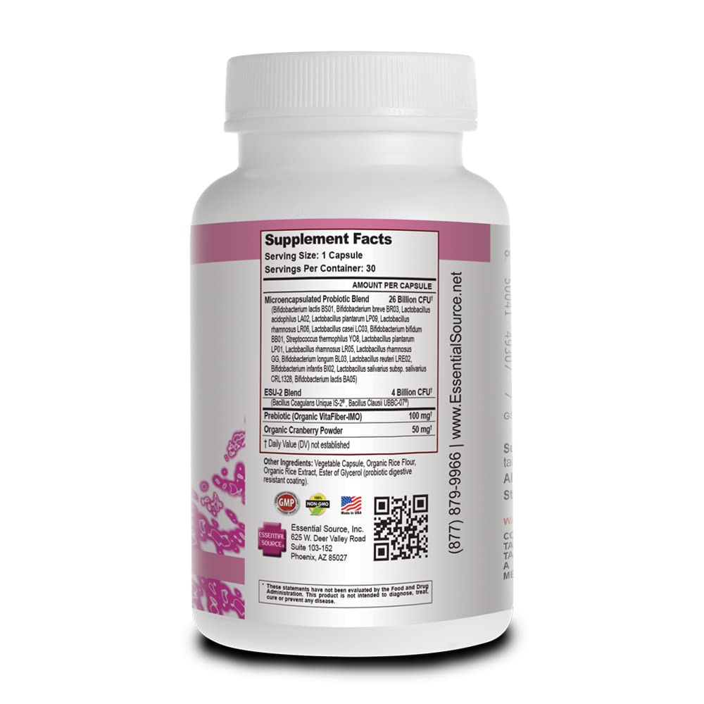 Ingredients showing 18 probiotic strains and VitaFiber prebiotic