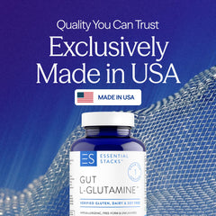 Two small L-Glutamine capsules (500mg each) for a 1000mg dose
