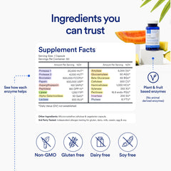 Gluten-free, dairy-free and soy-free product claim on label