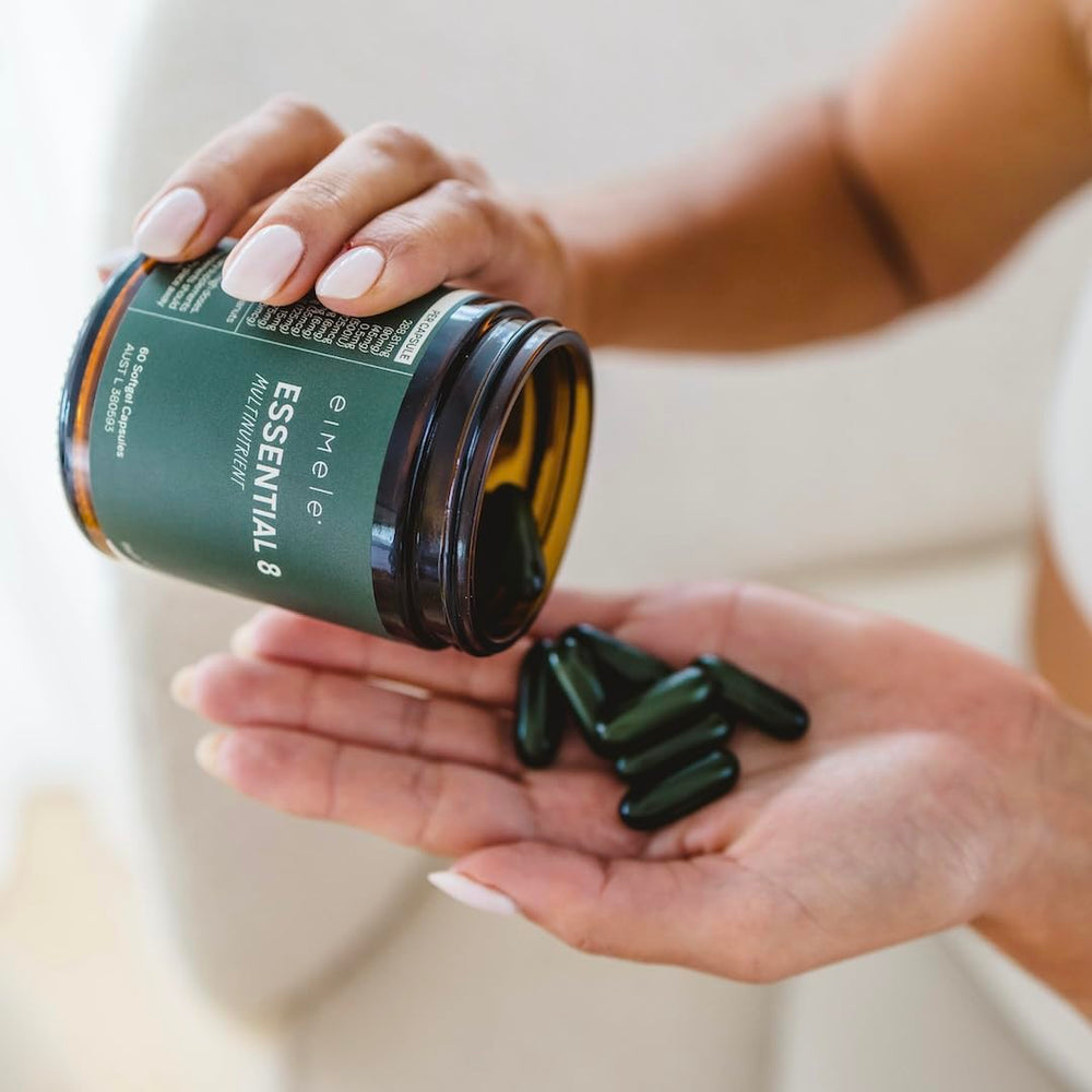 Graphic showing 8 essential nutrients in Essential 8