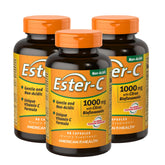 Bottle of American Health Ester-C 1000 mg with Citrus Bioflavonoids, 90 capsules per bottle, pack of 3