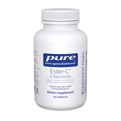 Bottle of Pure Encapsulations Ester-C & Flavonoids 90 capsules