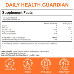 Close-up of ESTHFGPSV 3000mg Pumpkin Seed Oil Softgels