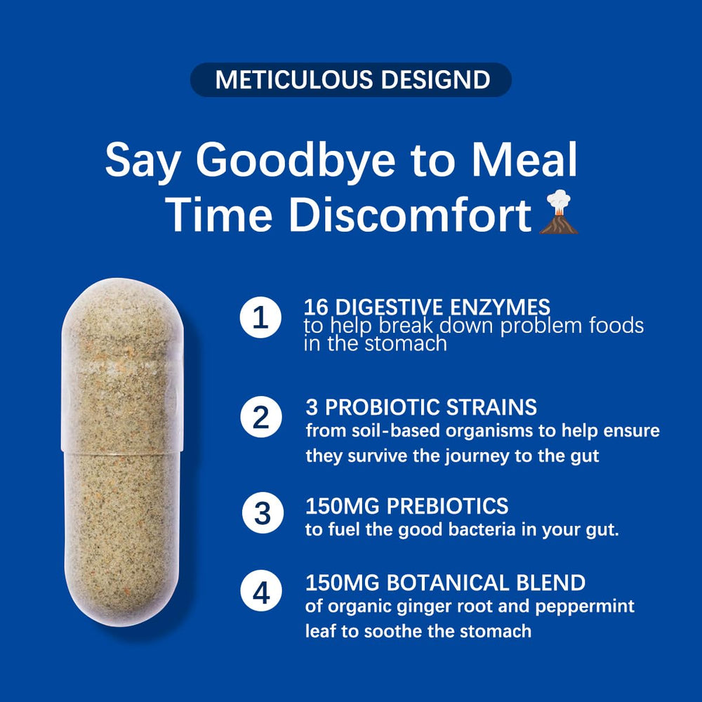 Illustration of enzymes breaking down proteins and carbohydrates