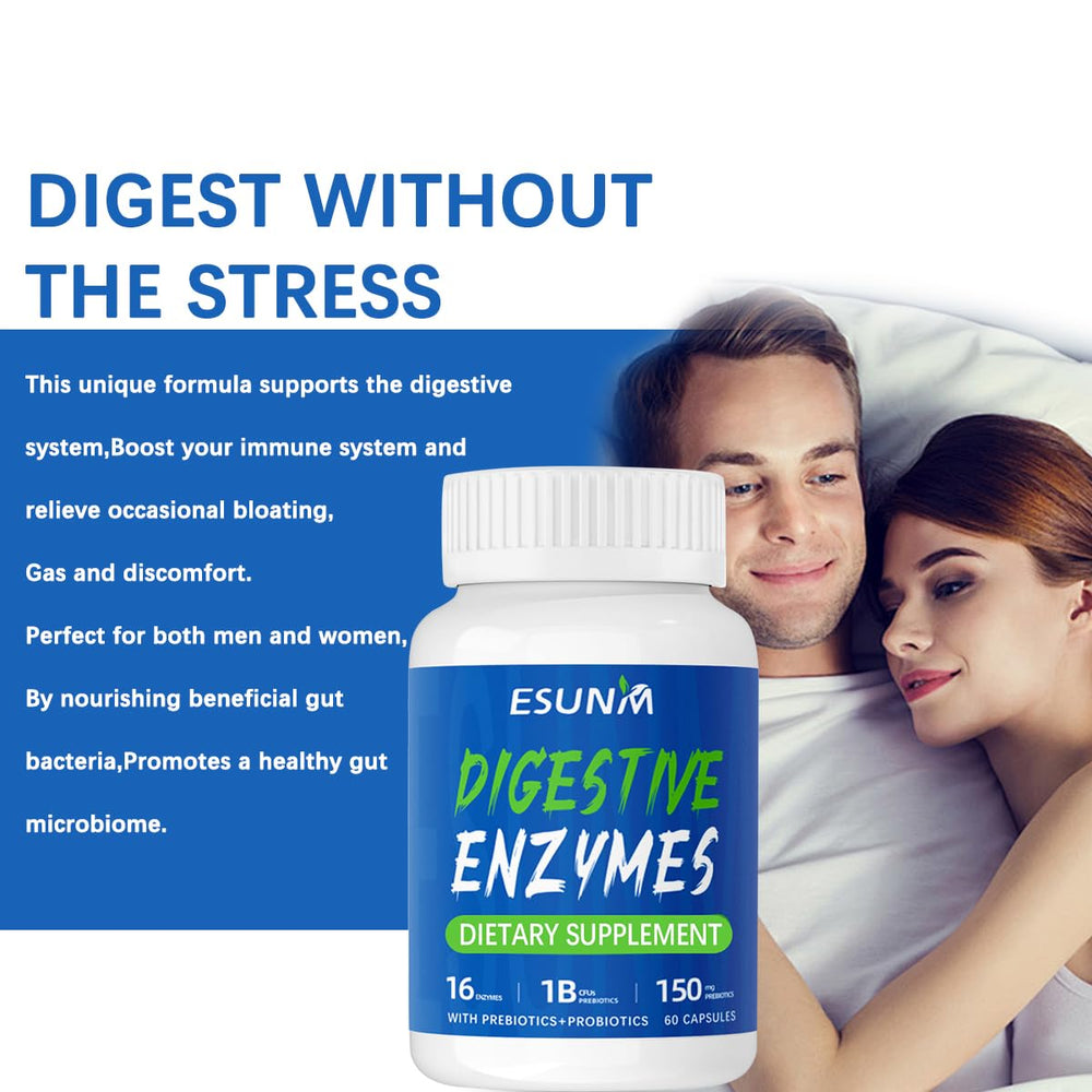 Illustration of key enzymes: amylase, lipase, and protease