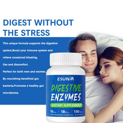 Illustration of key enzymes: amylase, lipase, and protease