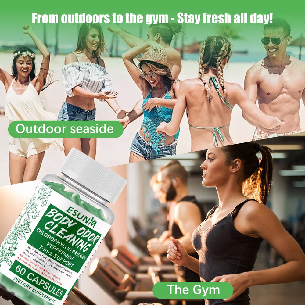 ESUNM softgel bottle packaging for deodorizing supplement