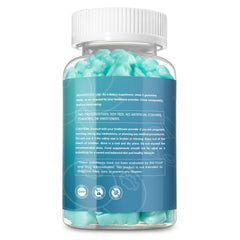 Sleep support and muscle relaxation benefits graphic for Esverco gummies