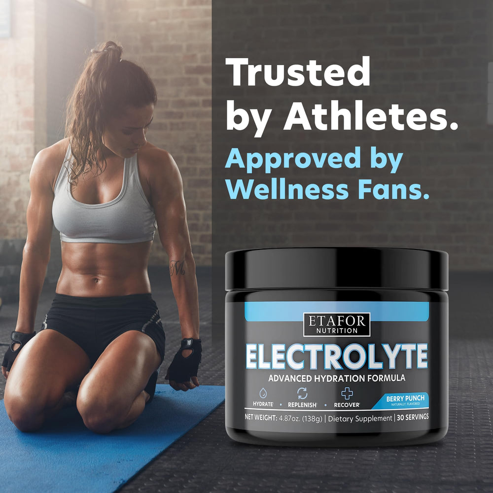 ETAFOR Electrolytes Powder - Berry Punch flavor close-up