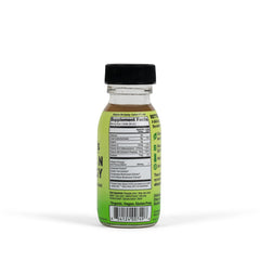 Two-pack back view of Ethan's Pineapple energy shots with packaging details