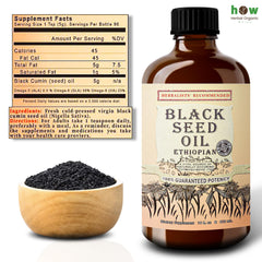 Nigella sativa seeds and oil texture background