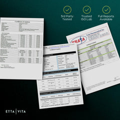 Etta Vita Liver Cleanse capsules closeup shows compact capsules for gut support.