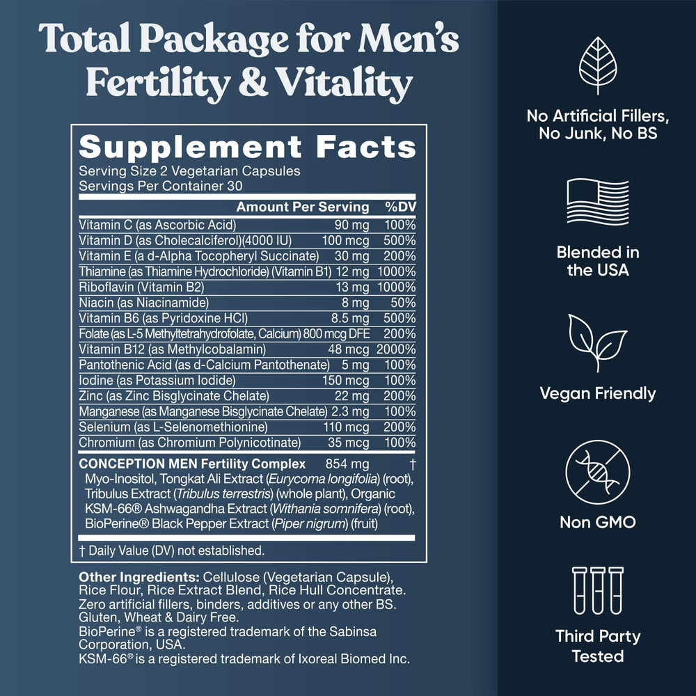 Eu Natural Conception For Him gluten-free label highlights allergen-friendly option