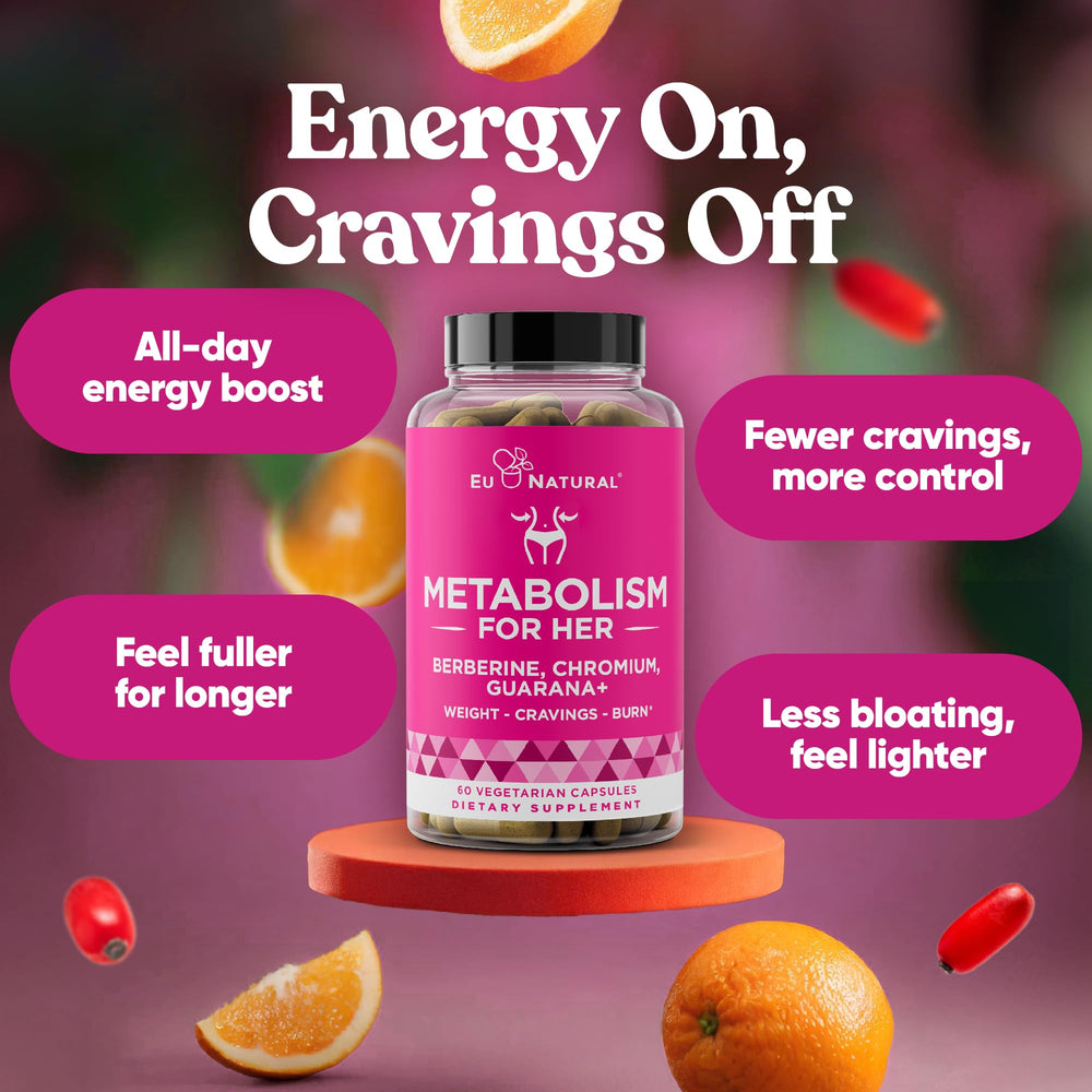 Eu Natural Metabolism for Her berberine ingredient highlights metabolic balance support.