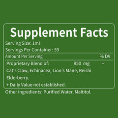 Front view of Eubrition Cat's Claw Immune Support Drops packaging