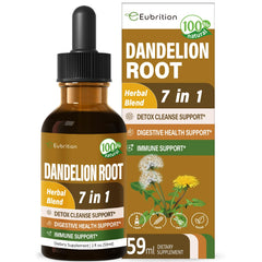 Bottle of Eubrition Dandelion Root Extract Drops with dropper