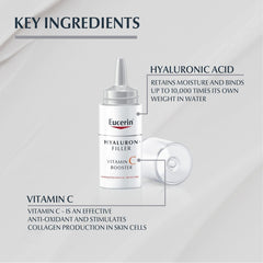 Eucerin Hyaluron-Filler Vitamin C Booster packaging with 8ml bottle
