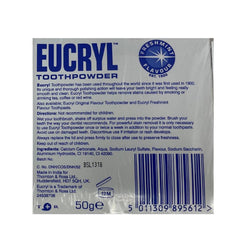 Minty tooth powder texture close-up