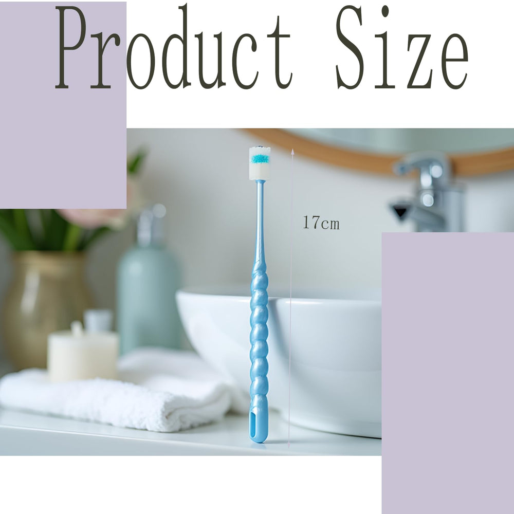 Chemo care package concept featuring two blue spherical toothbrushes