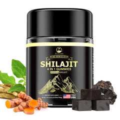 Front of Eullsi Shilajit Gummies bottle with berry flavor, 60-count