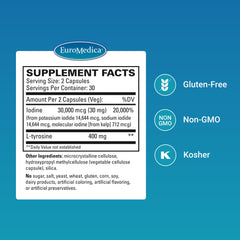 Bottle of EuroMedica Thyroid Care capsules