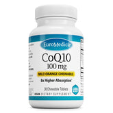 EuroMedica CoQ10 100 mg bottle label