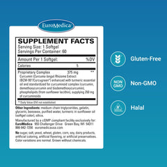 Close-up of CuraPro with curcumin and turmeric essential oil ingredients