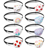 Eight colorful cartoon pattern eye patches for kids