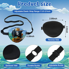 Eurzom eye patches for kids animal style pattern, patch 2 with elastic strap