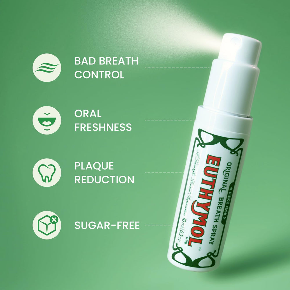 Close-up of EUTHYMOL Breath Spray nozzle