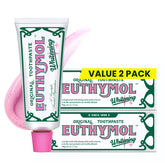 Front view of EUTHYMOL Whitening Toothpaste Pack of 2 in recyclable aluminum tubes