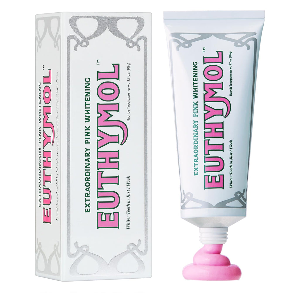Front view of EUTHYMOL Whitening Toothpaste tube (3.7oz)