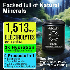 Euvexia euLyte made-in-USA facility badge signals strict quality standards.