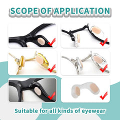 Easy-to-install replacement nose pads for glasses