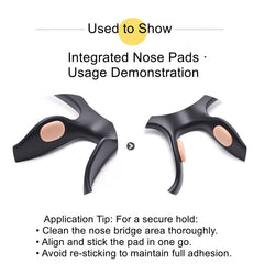 Hypoallergenic lightweight nose pads for glasses