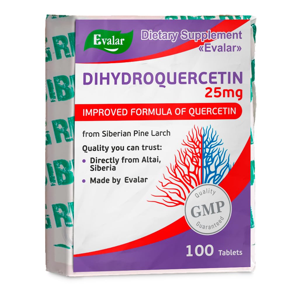 Evalar Dihydro Quercetin 100 Tabs bottle and label