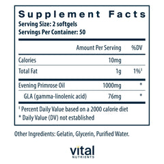 Close-up of Evening Primrose Oil 1000mg softgels