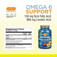 Close-up of evening primrose oil softgels capsules