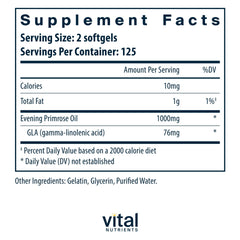 Evening Primrose Oil softgels, 250-count
