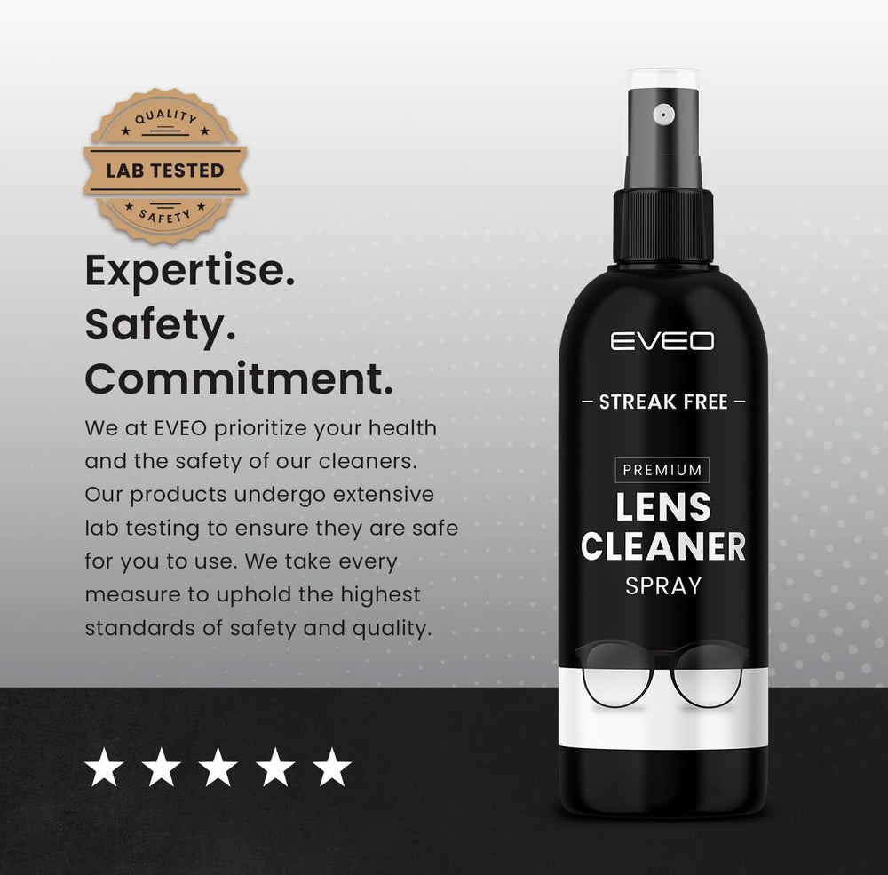 EVEO compact travel cleaning kit for glasses and screens