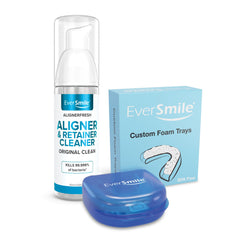 Front view of EverSmile AlignerFresh Clean Foam & Custom Trays Bundle