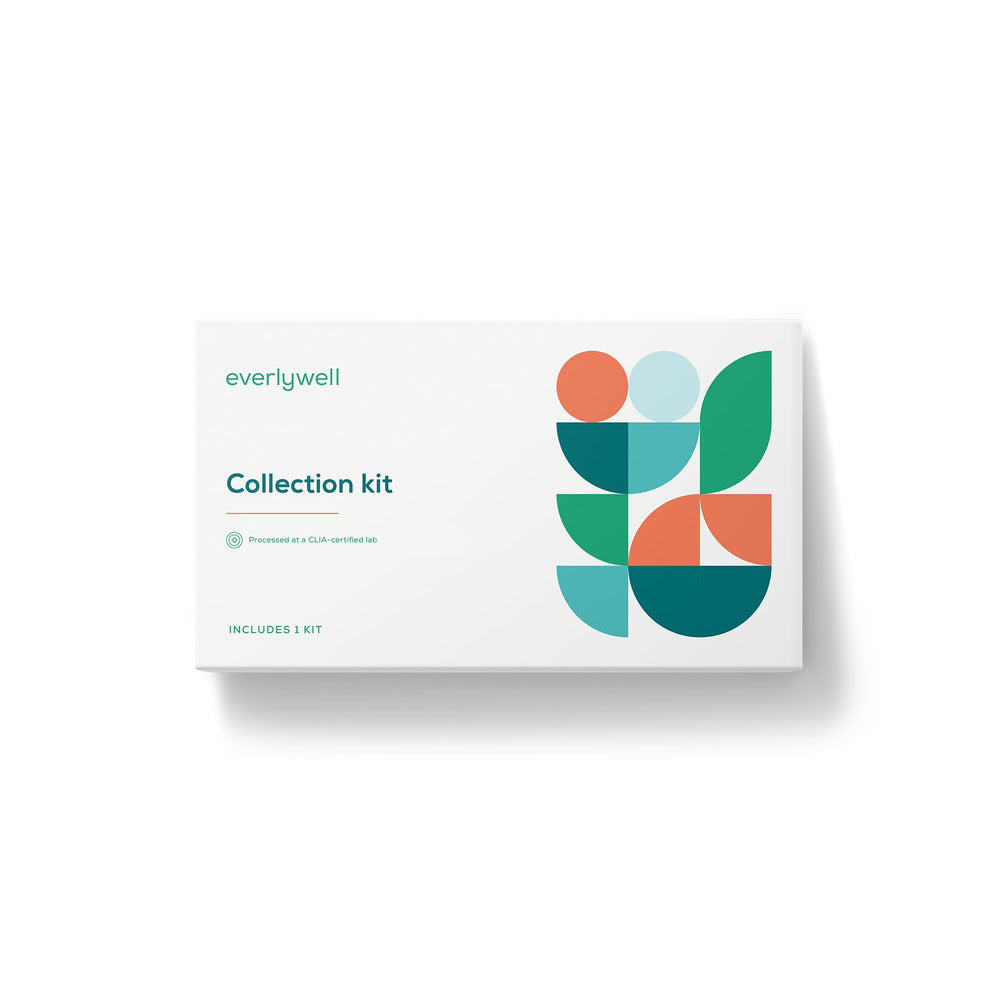Everlywell Men's Health Test kit packaging shown for discreet at-home use and privacy.